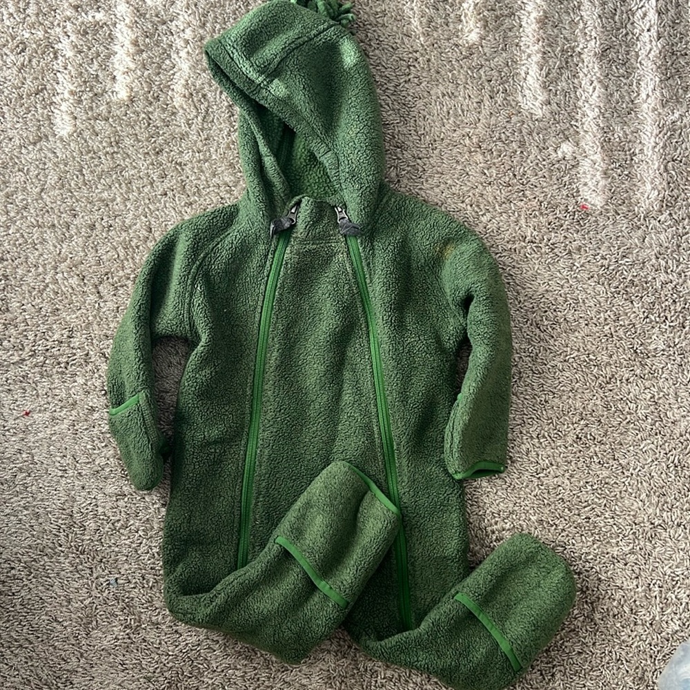 REI 18m green thick fleece bunting